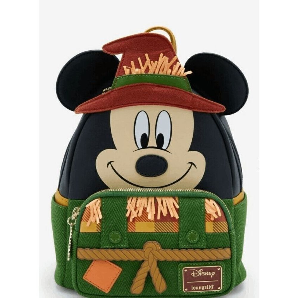 Loungefly Disney Mickey Mouse Scarecrow Mini Backpack New